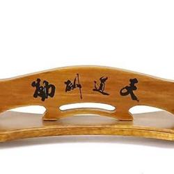 Support de katana en bois style traditionnel avec lettre japonaise - Bois massif