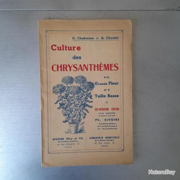 Culture des chrysanthmes. Livre  offrir  Clmenceau