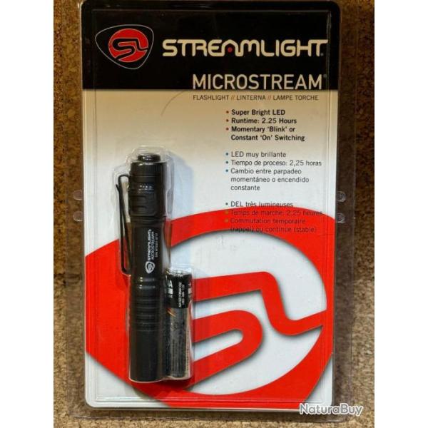 LAMPE MICROSTREAM STREAMLIGHT - NOIRE- SOLDE