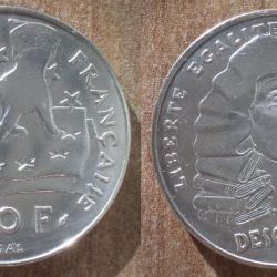 France 100 Francs 1991 Descartes Piece Argent Frcs Frc Frs Franc