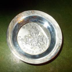 ancienne coupe metal argenté médaille marine nationale frégate la motte picquet militaire vintage