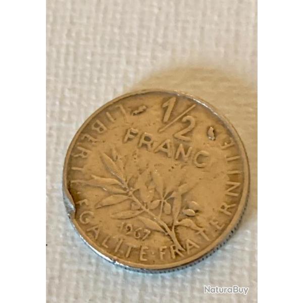 50 centimes Semeuse 1967 faute
