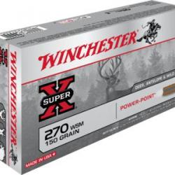 Munitions WINCHESTER 270 WSM 150grains Power-Point