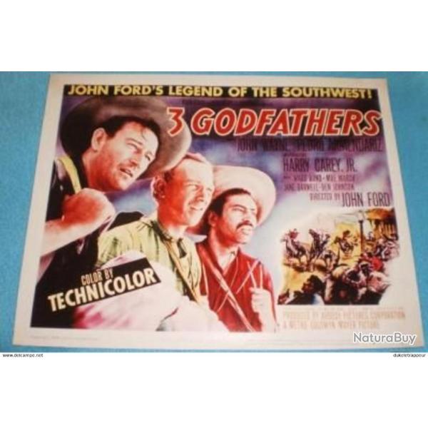 Grande photo John WAYNE ,3 GODFATHERS 1948 !!! Collection . Cowboy, Country,Old West .