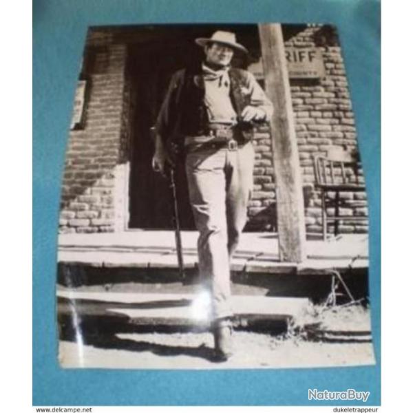 Grande photo John WAYNE noir & blanc , !!! Collection . Cowboy, Country,Old West .(1)