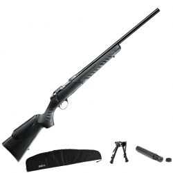 Pack Carabine Sako Quad Heavy Barrel synthétique - Cal. 22 LR - 22 LR / 46 cm