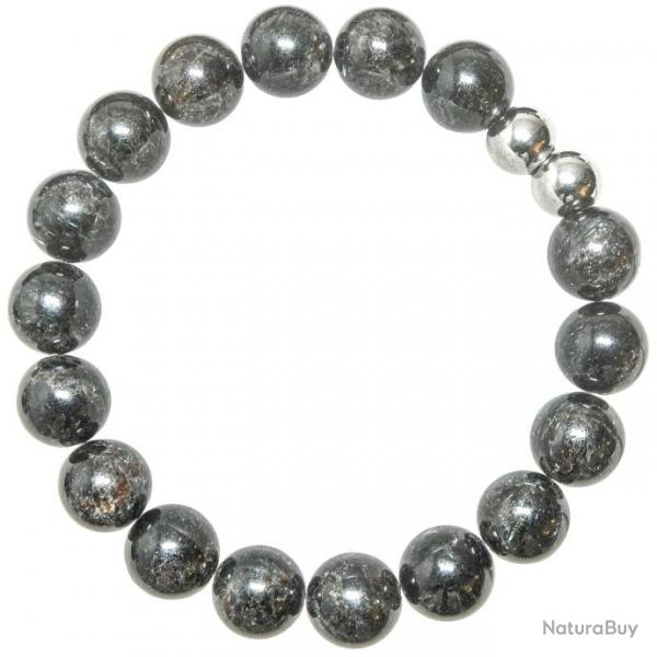 Bracelet en astrophyllite - Perles rondes 10 mm