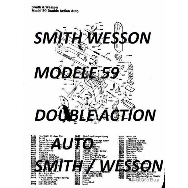 clat SMITH & WESSON modle 59 (envoi par mail) - VENDU PAR JEPERCUTE (m1831)
