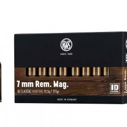 Cartouches RWS 7MM REM MAG ID CLASSIC HUNTING 11.5g / 177gr