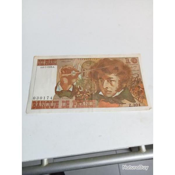 billet de 10 francs 1978