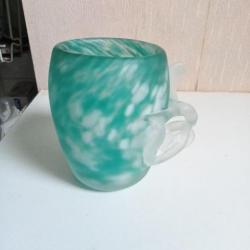 vase ancien pate de verre cristalerie d'art de toul hauteur 12 cm