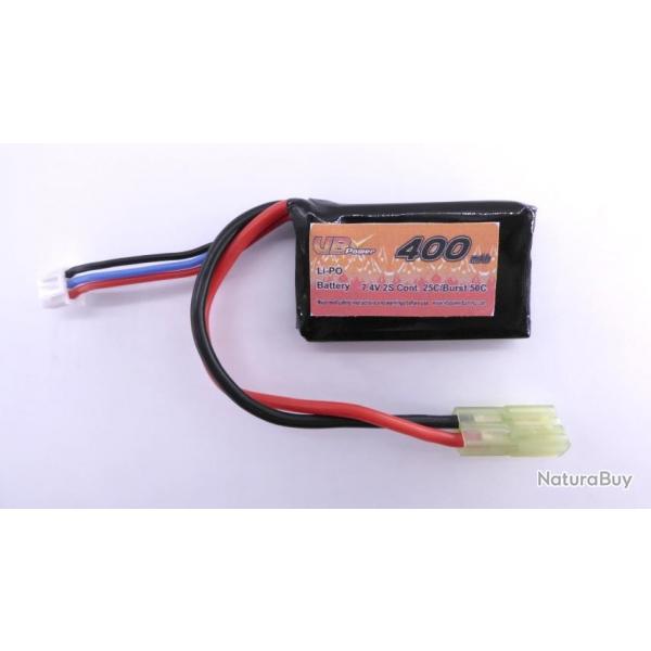 Batterie LiPo 7,4v PEQ 400 mAh (VB Power)