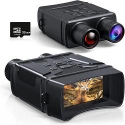 Jumelles de vision nocturne AKASO NV02 pour la chasse - Zoom numérique 4x - WiFi HD Caméra tir Noir