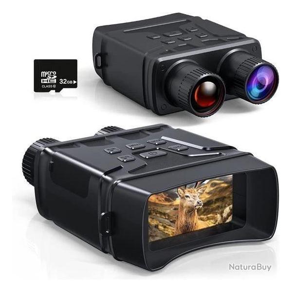 Jumelles de vision nocturne AKASO NV02 pour la chasse - Zoom numrique 4x - WiFi HD Camra tir Noir