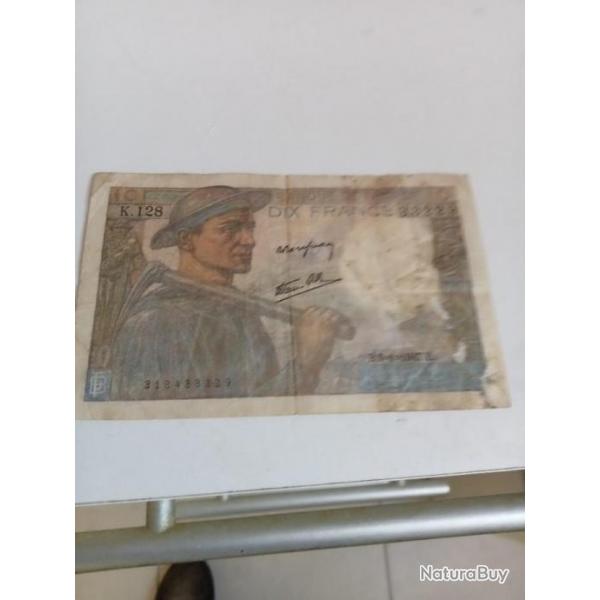 billet de 10 francs mineurs 1947