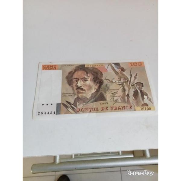 billet de 100 francs 1985 tat neuf