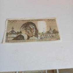 billet de 500 francs 1977