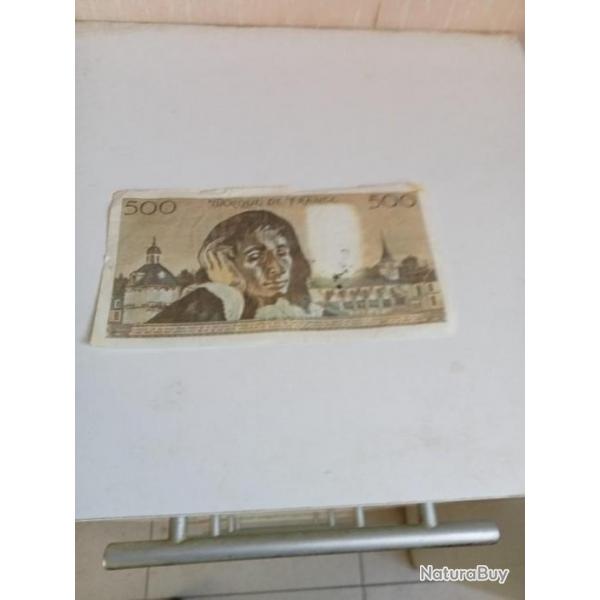 billet de 500 francs 1977