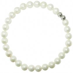 Bracelet en nacre de coquillage - Perles rondes 6 mm