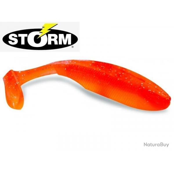 Leurre souple Storm So-Run Superu Shad 4" Bulk Sunset Orange par 2