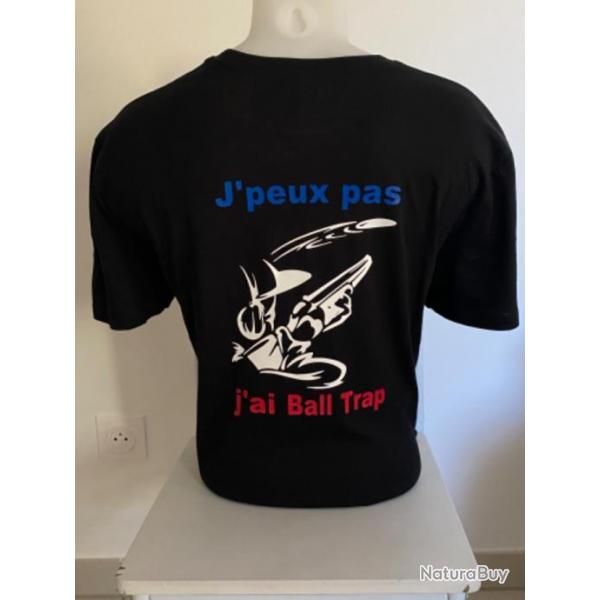 Tee-shirt J'peux pas j'ai Ball Trap couleur FRANCE .