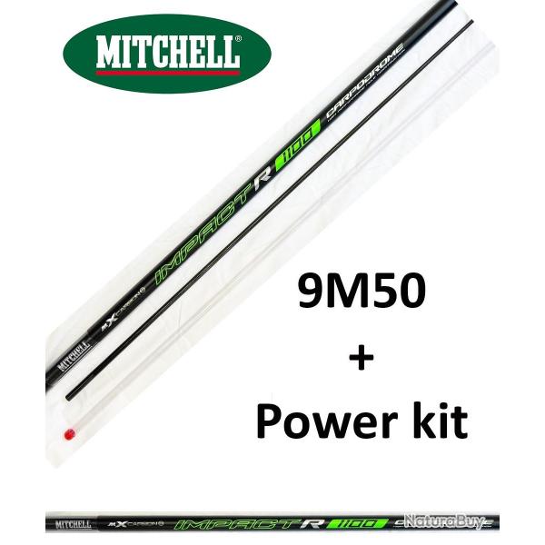 Pack Coup / Carpe Carpodrome Mitchell 9M50 + Power kit Canne livre montage lastique gros poisson