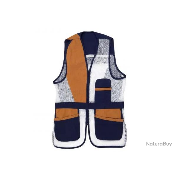 GILET TRAP BLEU & MARRON TAILLE M