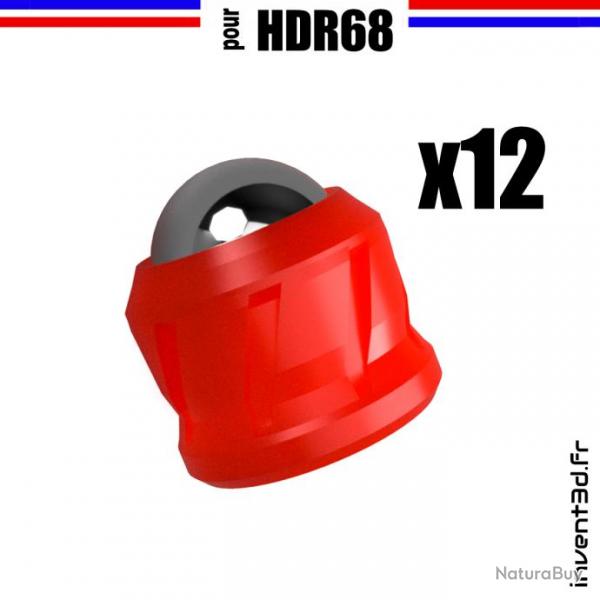 12 slugs pour HDR68 cal.68 bille 12mm poids 9g - Airsoft Rouge