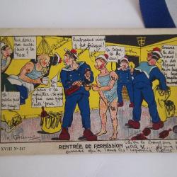 carte document collection vintage humour militaire Alger 1946