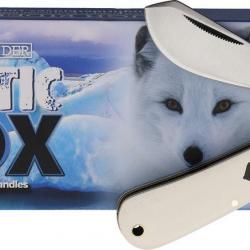 Couteau Rough Ryder Arctic Fox Cotton Sampler Manche Micarta Lame Acier 440 Slip Joint RR2546