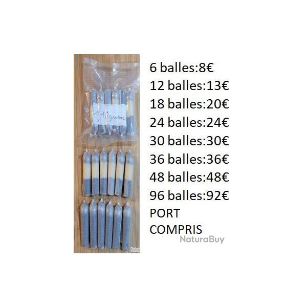 24 Balles papier cal 44.1.1g de  PN (451 - 454 ) - SOUS VIDE - PORT GRATUIT