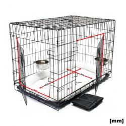 Cage de transport Pliable XL 122x76x84cm Kit Couverture Coussin Chien ani61302
