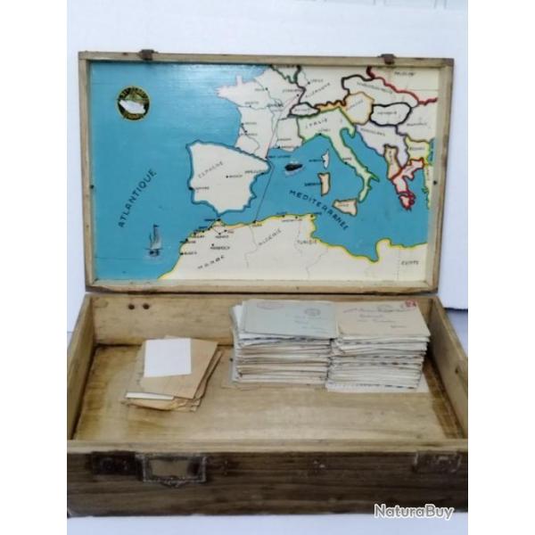 anciennes valise militaire en bois