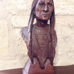 Superbe buste indien RedMill mfg USA hauteur 43cm