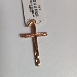 croix plaqué or 3 cm x 2 cm, 1,3 gr 750/1000, neuf, lourdes