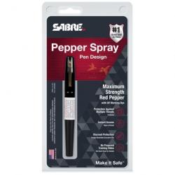 Bombe lacrymogène GAZ POIVRE OC marquage UV 10,6ml dissimulée en stylo - Sabre (fabriqué aux U.S.A)