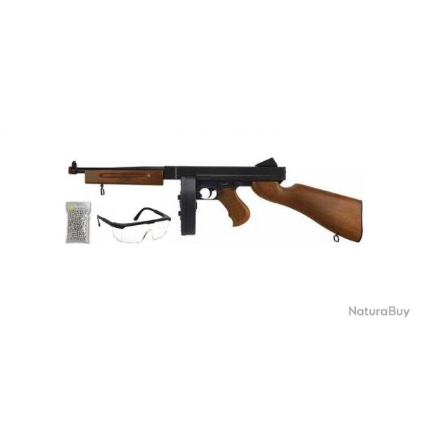 Pack Rplique airsoft D98 Thompson M1A1 Noir et Bois