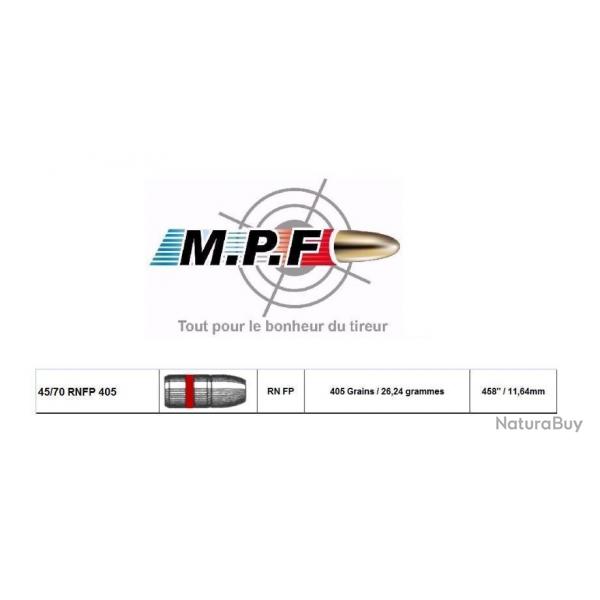 201 Ogives plombs 45-70 RNFP 405 Gr  458" projectiles plombs graisss MPF