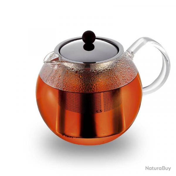 Thire  piston en verre "Assam" inox, Contenance 0,5 L [Bodum]