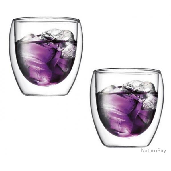 Set de 2 verres "Pavina" transparents, Contenance 25 cl [Bodum]