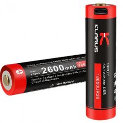 Accu rechargeable lithium-ion 18650 3.6V 2600 mAh [Klarus]