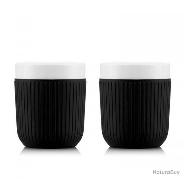 Set de 2 mugs "Douro" en porcelaine 30 cl, Couleur noir [Bodum]