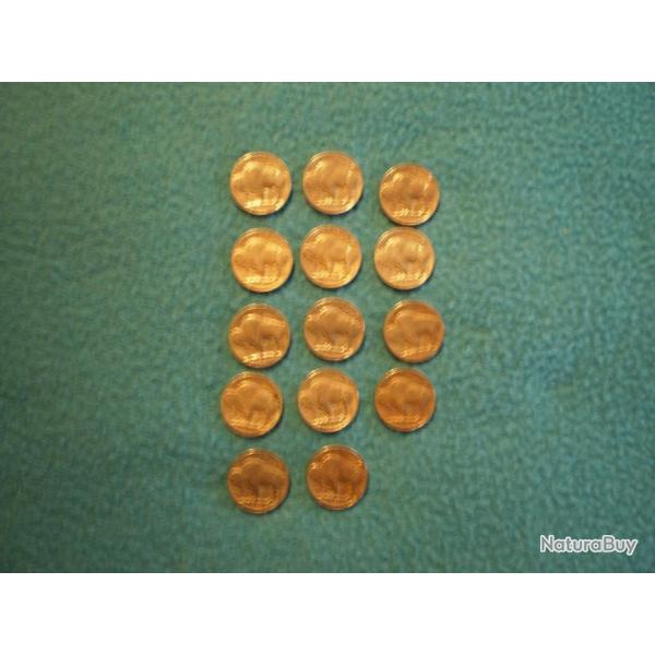 UNE  pice de cinq (5) cents : Indian Head Nickel ou Buffalo Nickel .