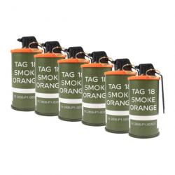 Pack 6 grenades Taginn Europe TAG 18 Fumi - Orange