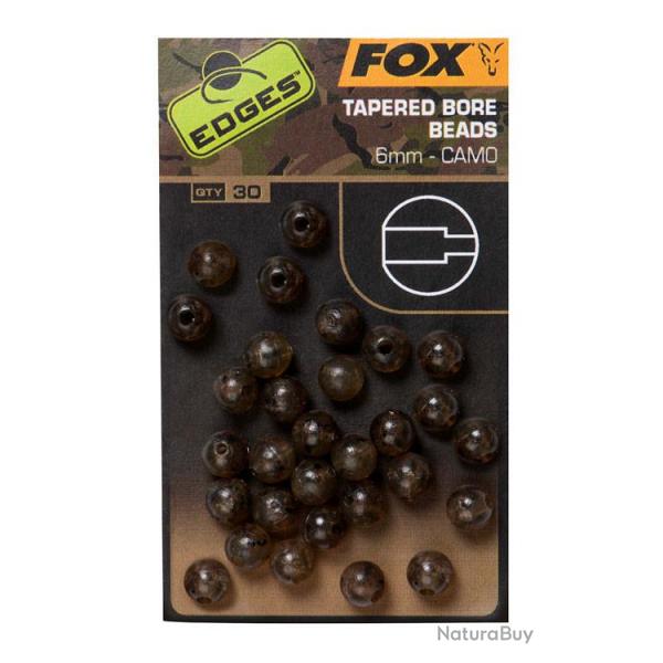 Camo Tapered Bore Beads FOX 6mm