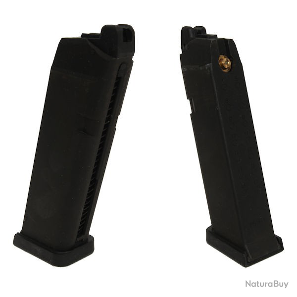 Cybergun/E&L - Chargeur gaz 17BB's pour Glock 17 GBB - Noir