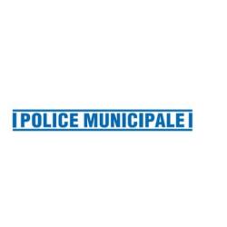 2 bandes latérales avec texte « Police Municipale » 112.5 x 14