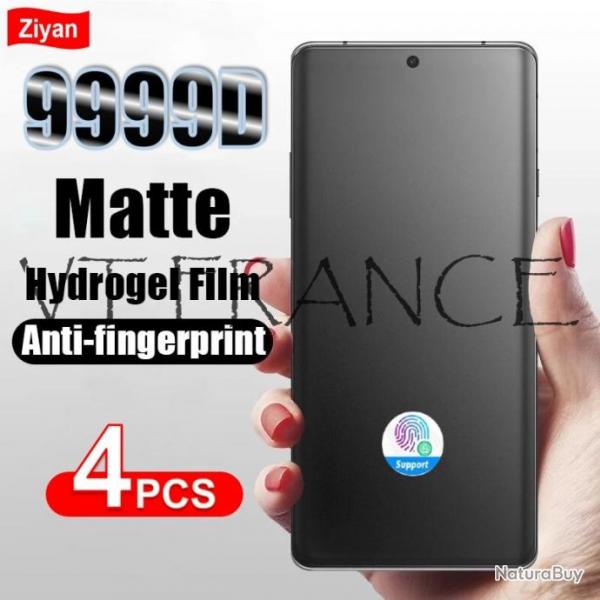 4 Film Hydrogel Mat Protection Ecran pour Samsung, Smartphone: Galaxy S24 Ultra