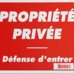 Panneau akilux ''Propriété privée'' 30 x 25 cm