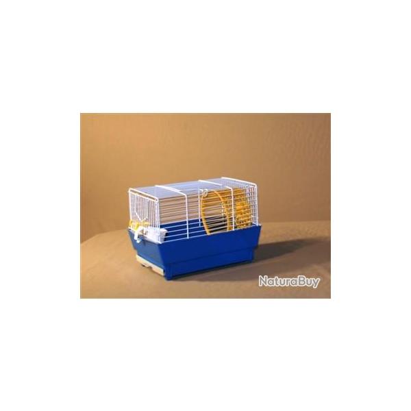 cage hamster fond bleu